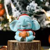 Maxbell Christmas Resin Figurine Decor Durable Prop Ornaments Festival for Office Elephant