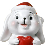 Maxbell Christmas Resin Figurine Decor Durable Prop Ornaments Festival for Office Rabbit