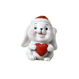 Maxbell Christmas Resin Figurine Decor Durable Prop Ornaments Festival for Office Rabbit