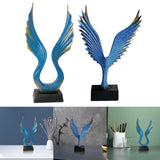 Maxbell Resin Statue Bird Sculptures Art Crafts Decoration Office Wing Figurines Angel Wing