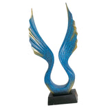 Maxbell Resin Statue Bird Sculptures Art Crafts Decoration Office Wing Figurines Angel Wing