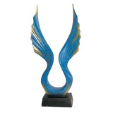 Maxbell Resin Statue Bird Sculptures Art Crafts Decoration Office Wing Figurines Angel Wing
