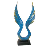 Maxbell Resin Statue Bird Sculptures Art Crafts Decoration Office Wing Figurines Angel Wing