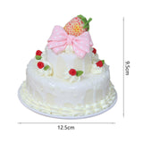 Maxbell Artificial Cake Ornament Faux Cakes Model for Bakery Decoration Props White