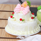 Maxbell Artificial Cake Ornament Faux Cakes Model for Bakery Decoration Props White