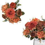 Maxbell Artificial Flowers Bouquet Bridal Bouquet Fake Flower Wedding Bride Bouquet Orange