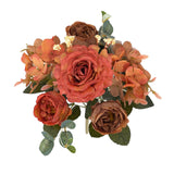Maxbell Artificial Flowers Bouquet Bridal Bouquet Fake Flower Wedding Bride Bouquet Orange