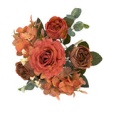 Maxbell Artificial Flowers Bouquet Bridal Bouquet Fake Flower Wedding Bride Bouquet Orange
