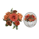 Maxbell Artificial Flowers Bouquet Bridal Bouquet Fake Flower Wedding Bride Bouquet Orange