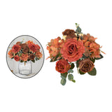 Maxbell Artificial Flowers Bouquet Bridal Bouquet Fake Flower Wedding Bride Bouquet Orange