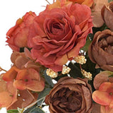 Maxbell Artificial Flowers Bouquet Bridal Bouquet Fake Flower Wedding Bride Bouquet Orange