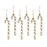 Maxbell 6x Christmas Tree Candy Cane Crutch Decoration Gift for New Year Xmas Home Aureate