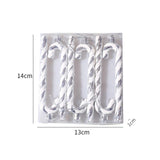 Maxbell 6x Christmas Tree Candy Cane Crutch Decoration Gift for New Year Xmas Home Argent