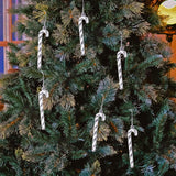 Maxbell 6x Christmas Tree Candy Cane Crutch Decoration Gift for New Year Xmas Home Argent