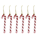 Maxbell 6x Christmas Tree Candy Cane Crutch Decoration Gift for New Year Xmas Home Red