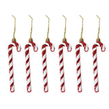 Maxbell 6x Christmas Tree Candy Cane Crutch Decoration Gift for New Year Xmas Home Red