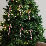Maxbell 6x Christmas Tree Candy Cane Crutch Decoration Gift for New Year Xmas Home Red