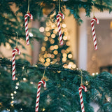 Maxbell 6x Christmas Tree Candy Cane Crutch Decoration Gift for New Year Xmas Home Red