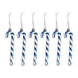 Maxbell 6x Christmas Tree Candy Cane Crutch Decoration Gift for New Year Xmas Home Blue