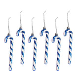 Maxbell 6x Christmas Tree Candy Cane Crutch Decoration Gift for New Year Xmas Home Blue