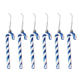 Maxbell 6x Christmas Tree Candy Cane Crutch Decoration Gift for New Year Xmas Home Blue