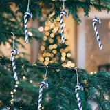 Maxbell 6x Christmas Tree Candy Cane Crutch Decoration Gift for New Year Xmas Home Blue