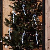 Maxbell 6x Christmas Tree Candy Cane Crutch Decoration Gift for New Year Xmas Home Blue