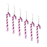 Maxbell 6x Christmas Tree Candy Cane Crutch Decoration Gift for New Year Xmas Home Rose red