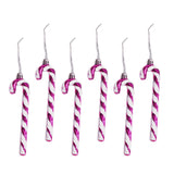 Maxbell 6x Christmas Tree Candy Cane Crutch Decoration Gift for New Year Xmas Home Rose red