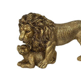 Maxbell Lion King Statue Animal Figurine Ornament for Office Living Room Accessories Aureate