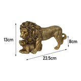 Maxbell Lion King Statue Animal Figurine Ornament for Office Living Room Accessories Aureate