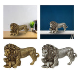 Maxbell Lion King Statue Animal Figurine Ornament for Office Living Room Accessories Aureate