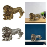 Maxbell Lion King Statue Animal Figurine Ornament for Office Living Room Accessories Aureate