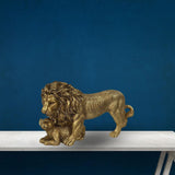 Maxbell Lion King Statue Animal Figurine Ornament for Office Living Room Accessories Aureate
