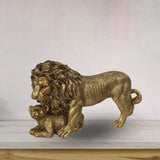 Maxbell Lion King Statue Animal Figurine Ornament for Office Living Room Accessories Aureate