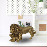 Maxbell Lion King Statue Animal Figurine Ornament for Office Living Room Accessories Aureate