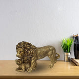 Maxbell Lion King Statue Animal Figurine Ornament for Office Living Room Accessories Aureate