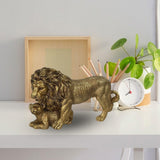 Maxbell Lion King Statue Animal Figurine Ornament for Office Living Room Accessories Aureate