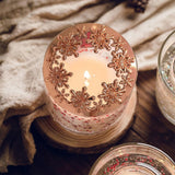 Maxbell Candle Topper Stable Burning Jar Candle Sleeve for Birthday Dinner Gold