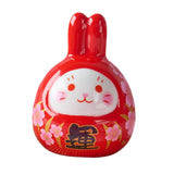 Maxbell Chinese New Year Rabbit Statue Small Bunny Figurine Miniature for Desk Decor