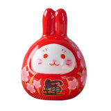 Maxbell Chinese New Year Rabbit Statue Small Bunny Figurine Miniature for Desk Decor