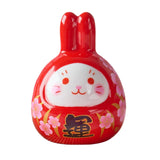 Maxbell Chinese New Year Rabbit Statue Small Bunny Figurine Miniature for Desk Decor