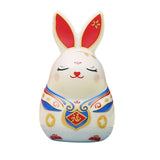 Maxbell Chinese Animal Lucky Rabbit Statue Small Bunny Figurine for Store Decor Red