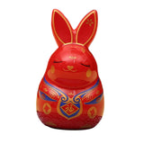 Maxbell Chinese Animal Lucky Rabbit Statue Small Bunny Figurine for Store Decor White