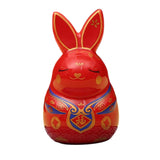 Maxbell Chinese Animal Lucky Rabbit Statue Small Bunny Figurine for Store Decor White