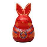 Maxbell Chinese Animal Lucky Rabbit Statue Small Bunny Figurine for Store Decor White