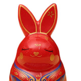 Maxbell Chinese Animal Lucky Rabbit Statue Small Bunny Figurine for Store Decor White