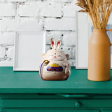 Maxbell Rabbit Piggy Bank Collection Sculpture Ornament for New Year Home Decoration white