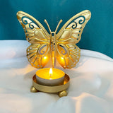 Maxbell Butterfly Candle Holder Carved Tealight Holders Candlestick Festival Decor Aureate