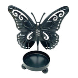 Maxbell Butterfly Candle Holder Carved Tealight Holders Candlestick Festival Decor Black